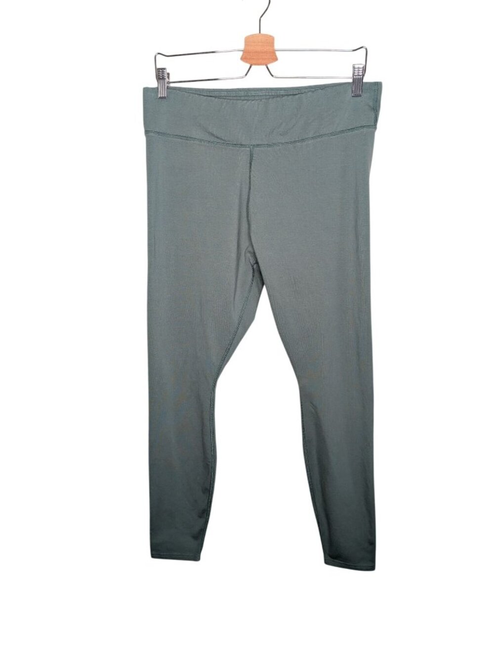 Pact Womens Organic Cotton Green Full-Length Leggings Size XL